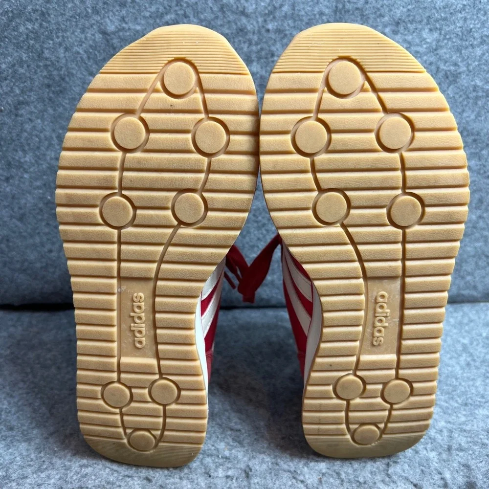 Adidas Cloudfoam Comfort Red Sneakers Low Top Retro Athletic Shoes Womens 7